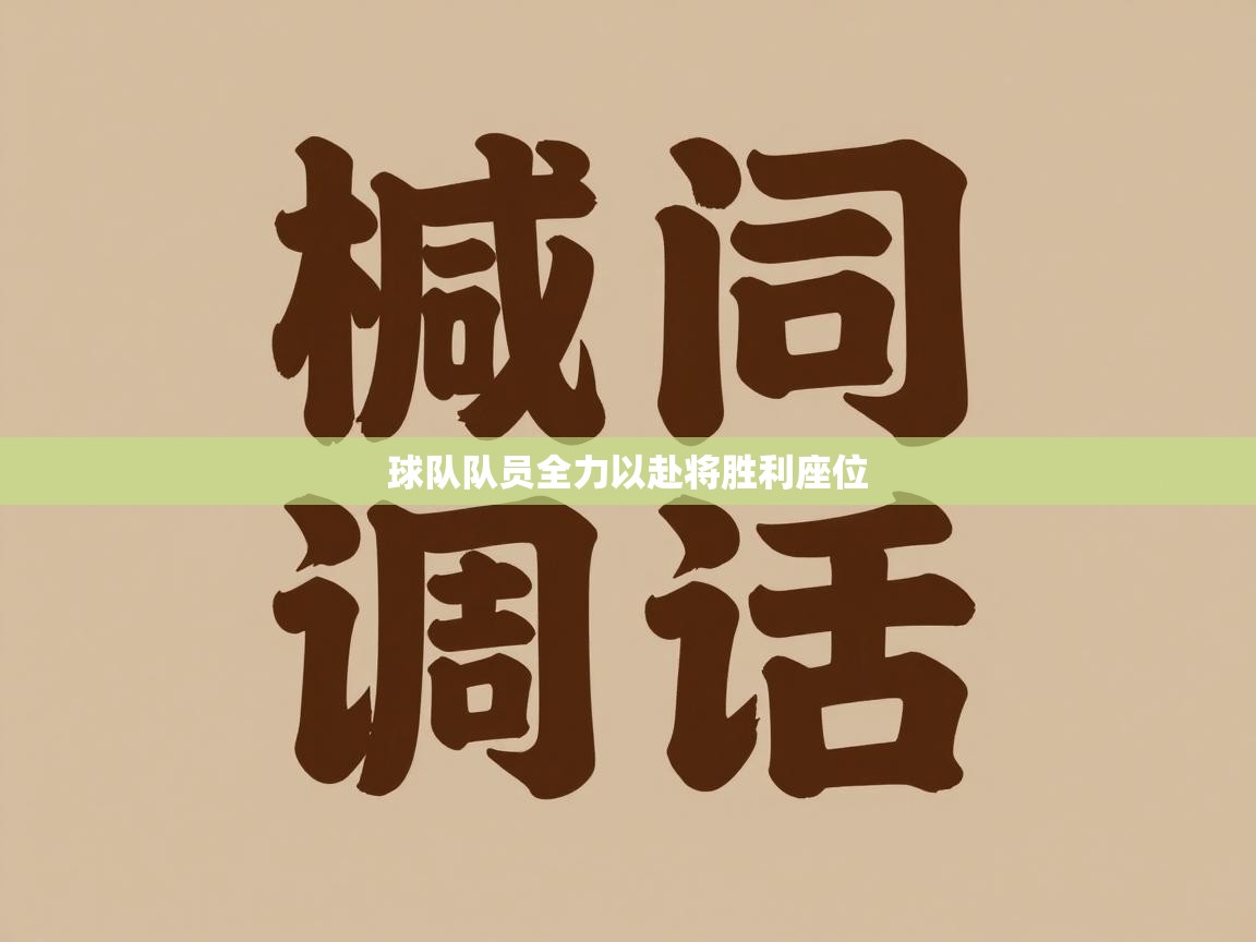 球队队员全力以赴将胜利座位